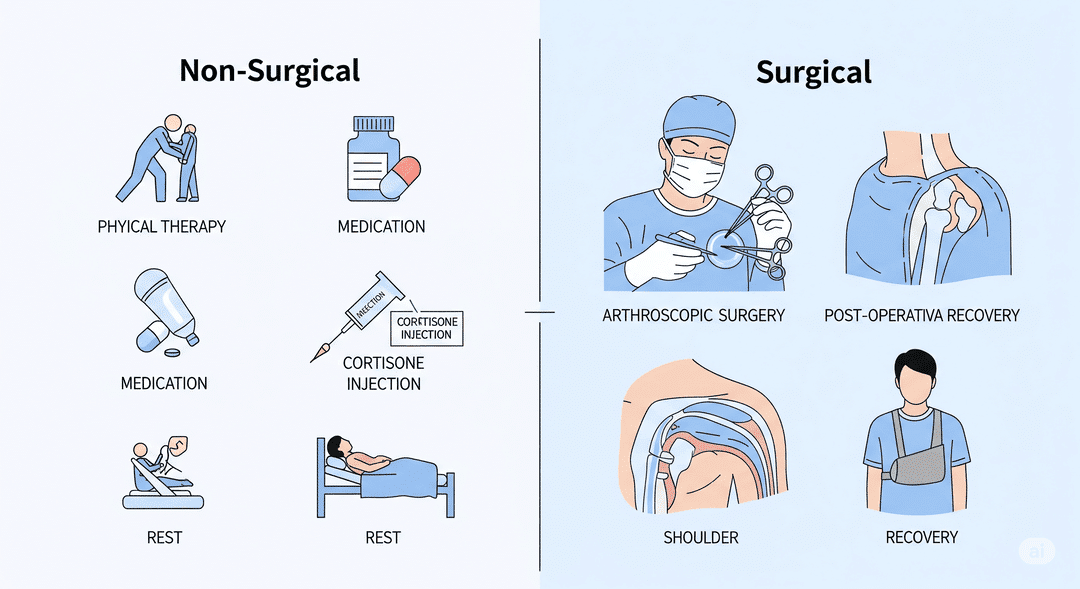 Non-Surgical vs. Surgical Treatment Options (Visual Comparison)