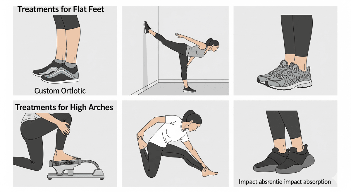 Treatment for Flatfoot and High Arches treatments 