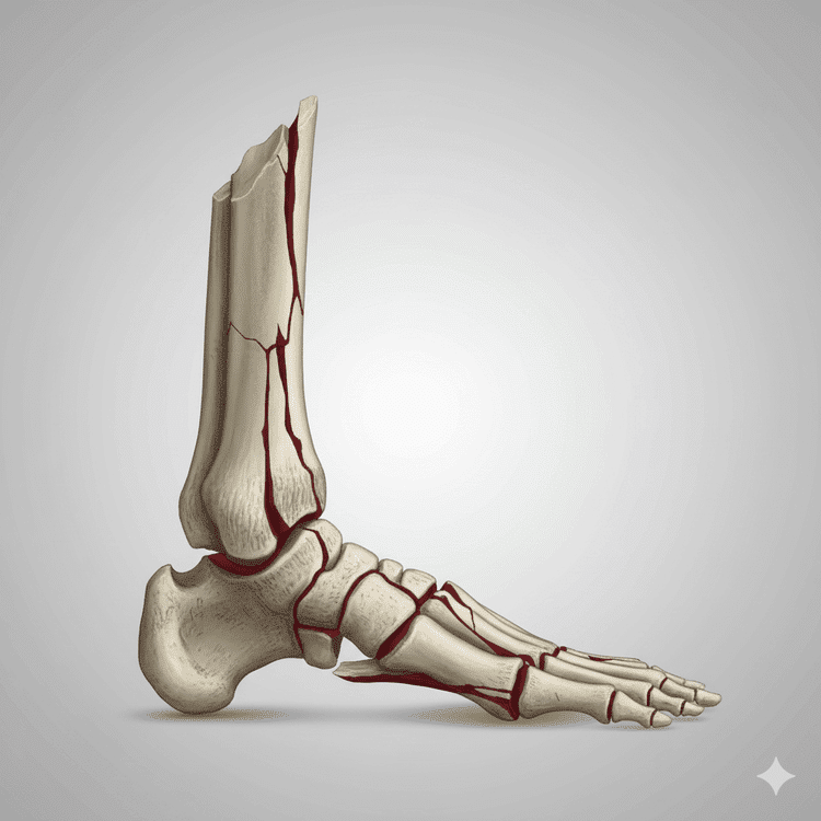 image of a bone fracture in foot