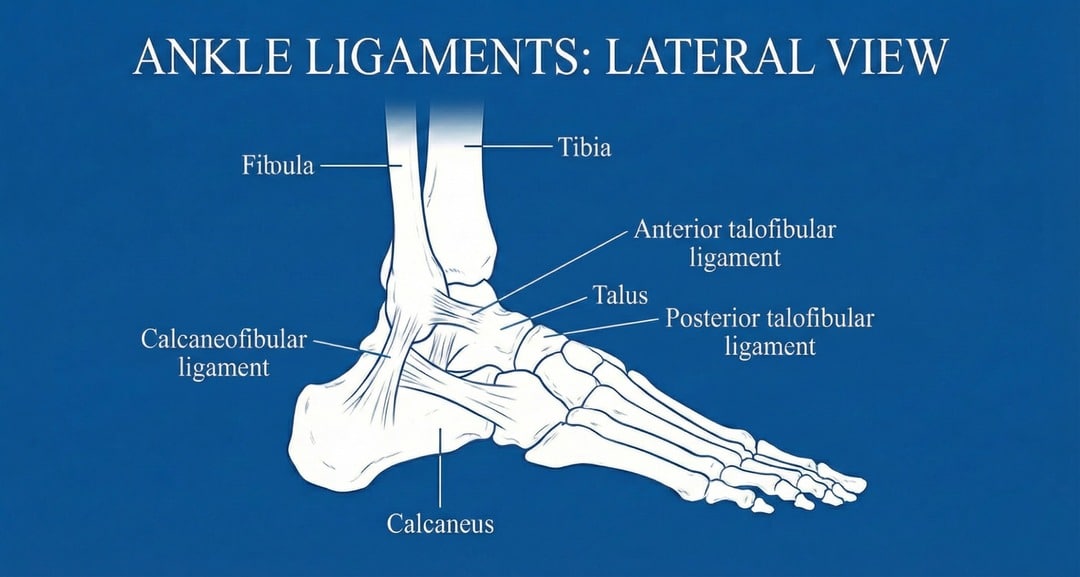 Image of ankle anatomy showing ligaments img