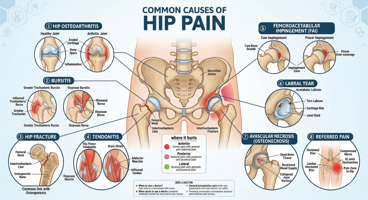Common Causes of Hip Pain We Treat