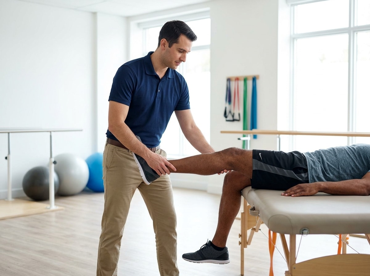 Physical therapy session representing non-surgical treatment